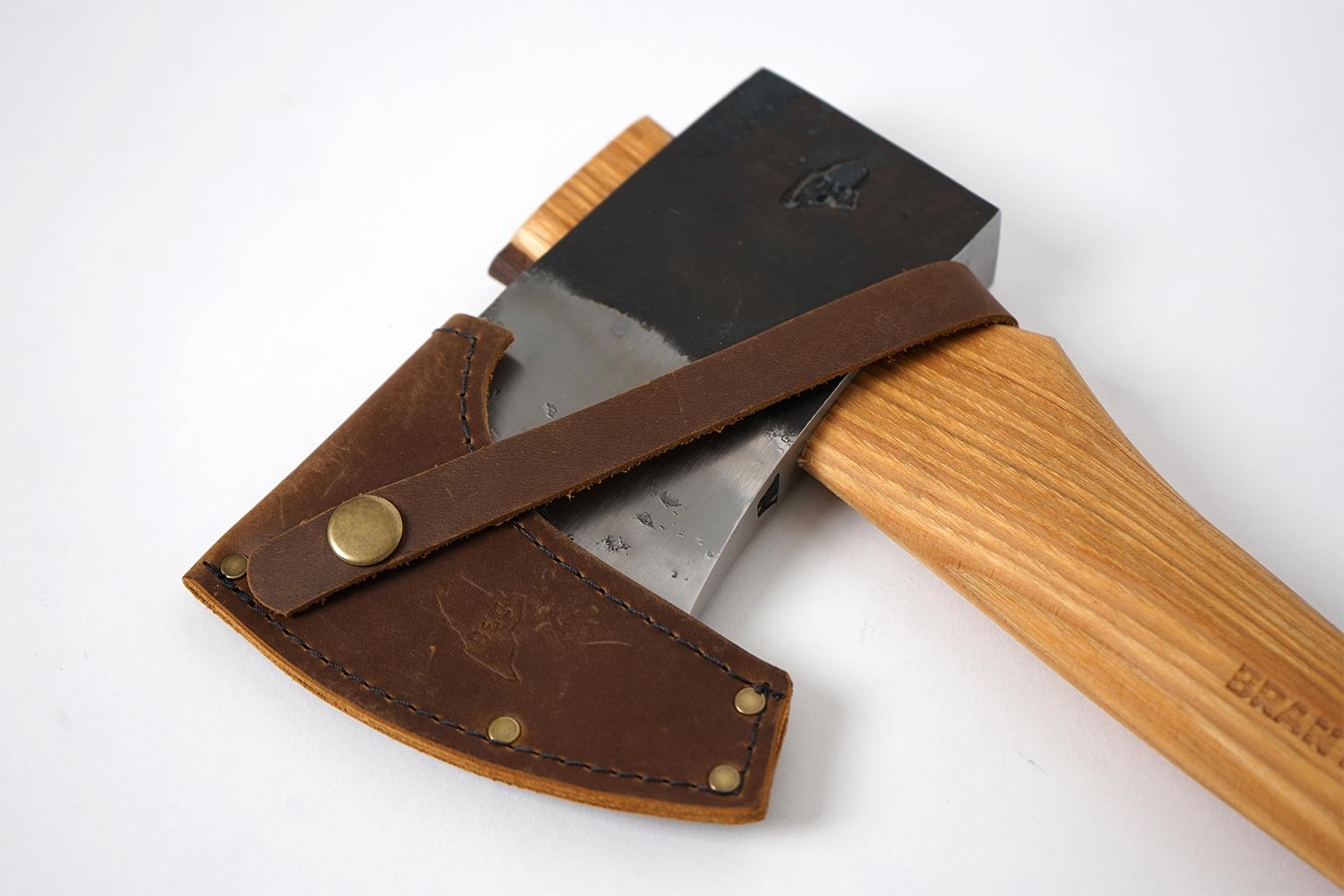 Detail image of a Brant & Cochran Allagash Cruiser, a Maine wedge-style axe