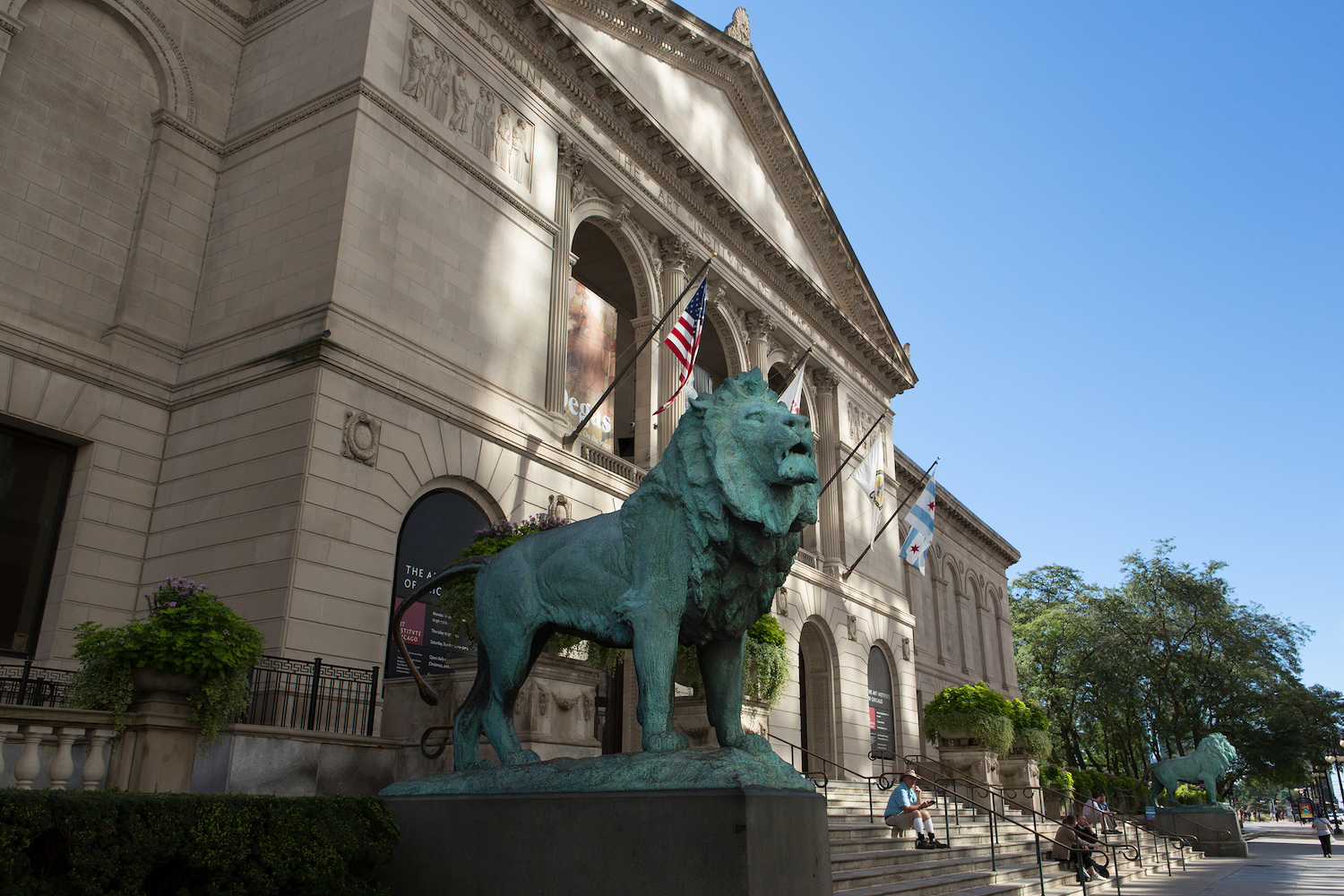 The Art Institute of Chicago's iconic Michigan Avenue Entrance