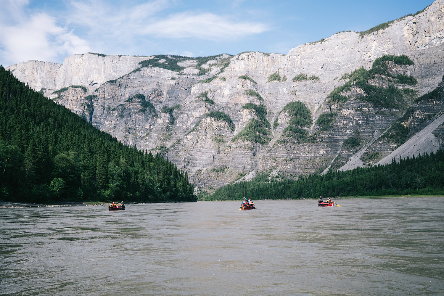 Another view of the river, with the canyon spread out in the background.