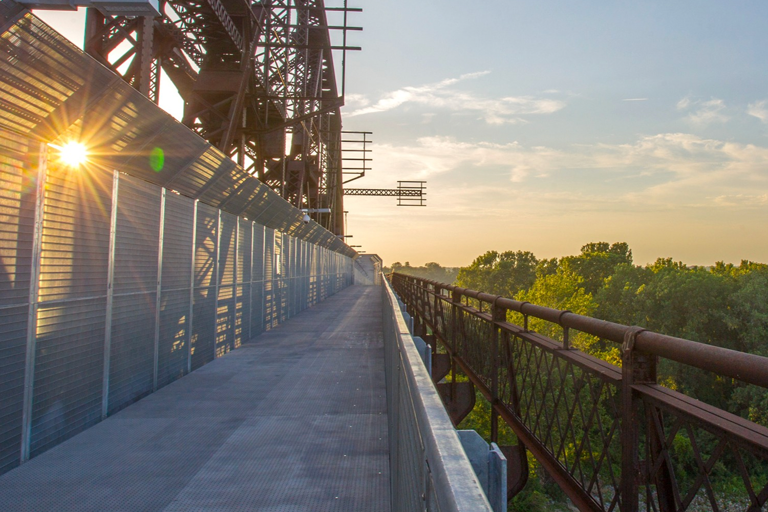 Big River Crossing is the longest pedestrian bridge across the Mississippi River.