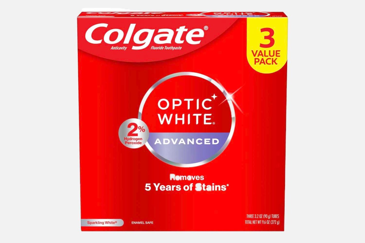 Colgate Optic White Advanced Teeth Whitening Toothpaste with Fluoride