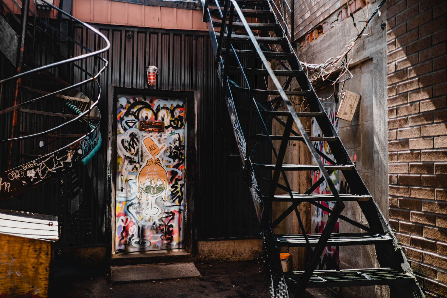 The entrance to Atwater Cocktail Club