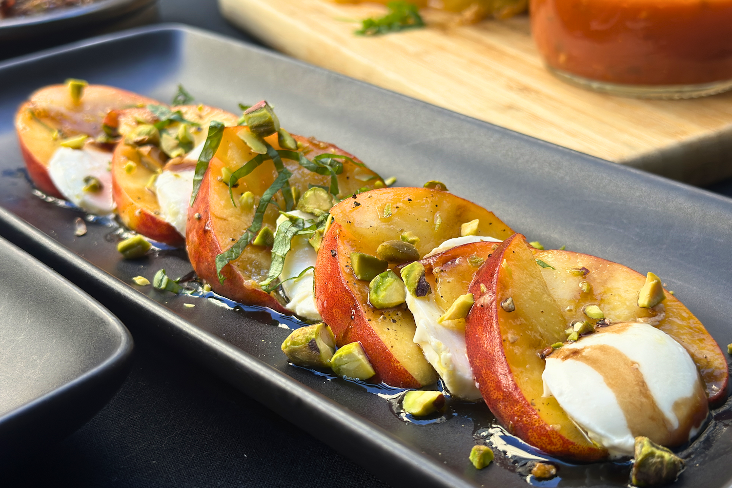 Dirty Habit's Caprese salad with peaches
