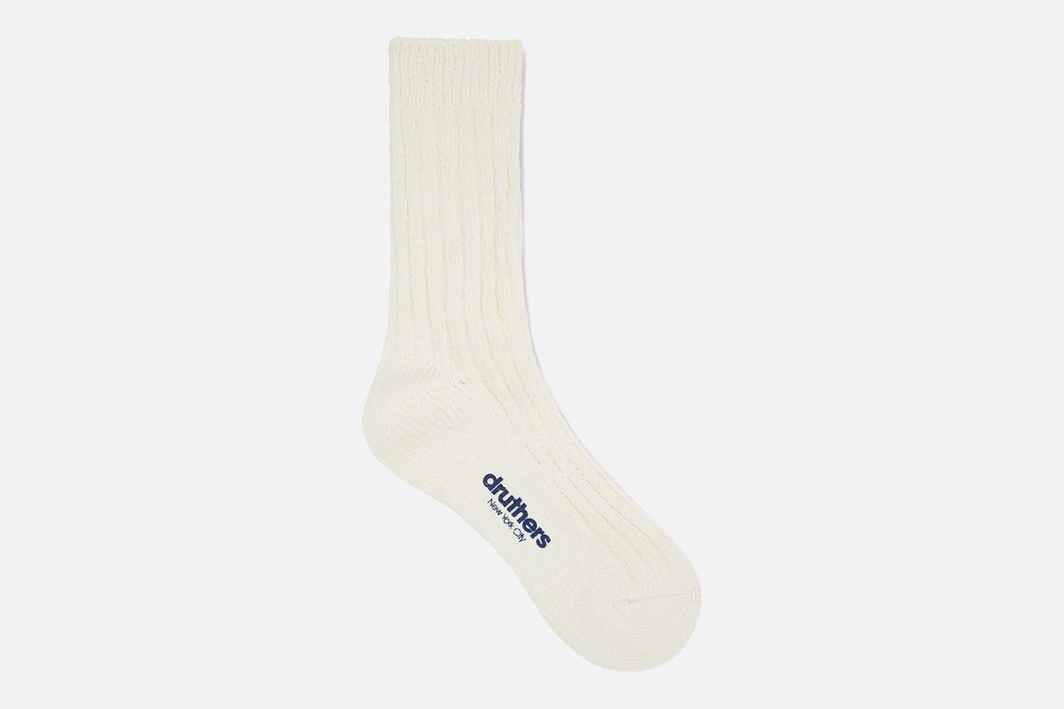 Druthers NYC Organic Cotton Rib Slub Crew Sock