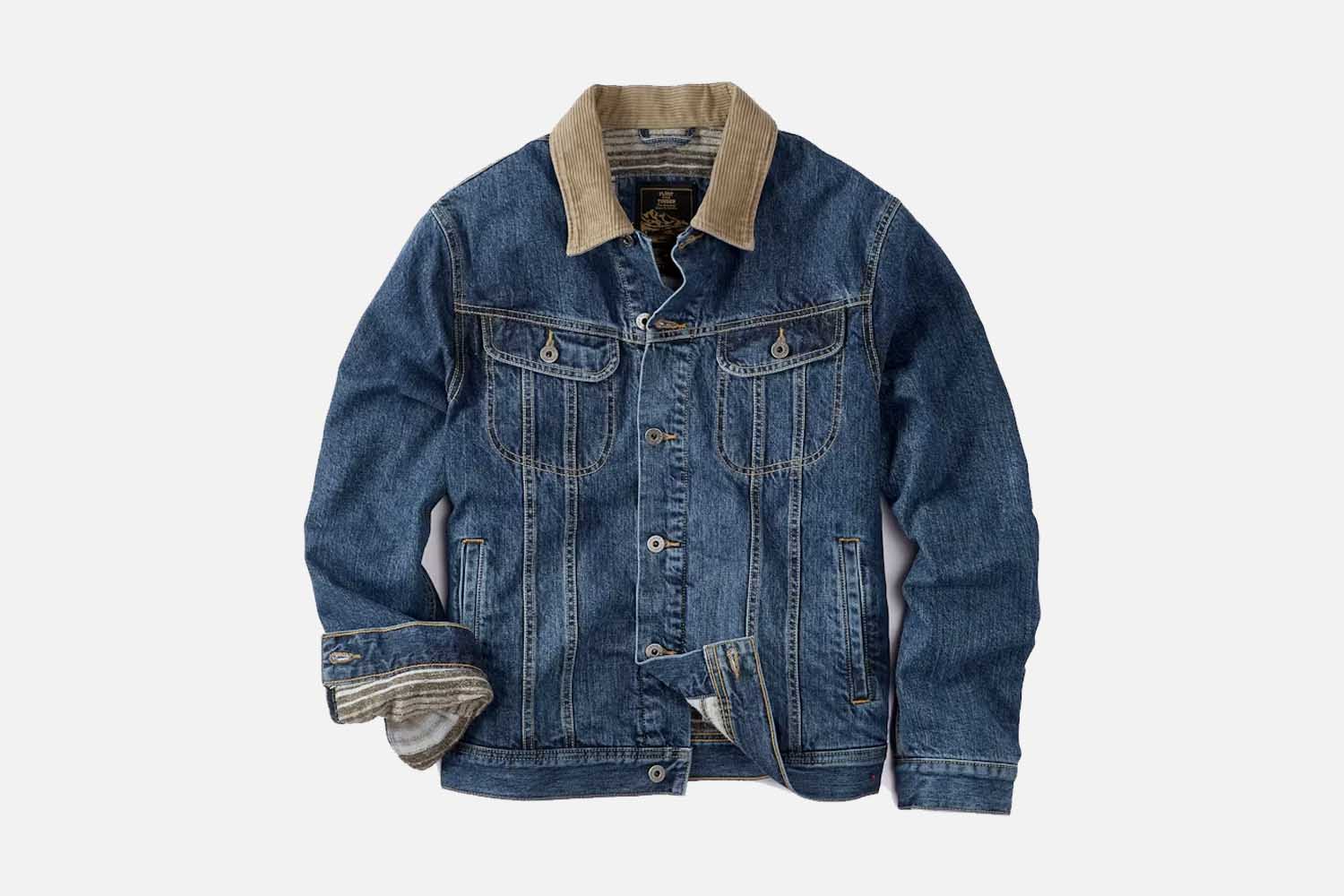 Flint and Tinder Flannel-Lined Denim Trucker Jacket