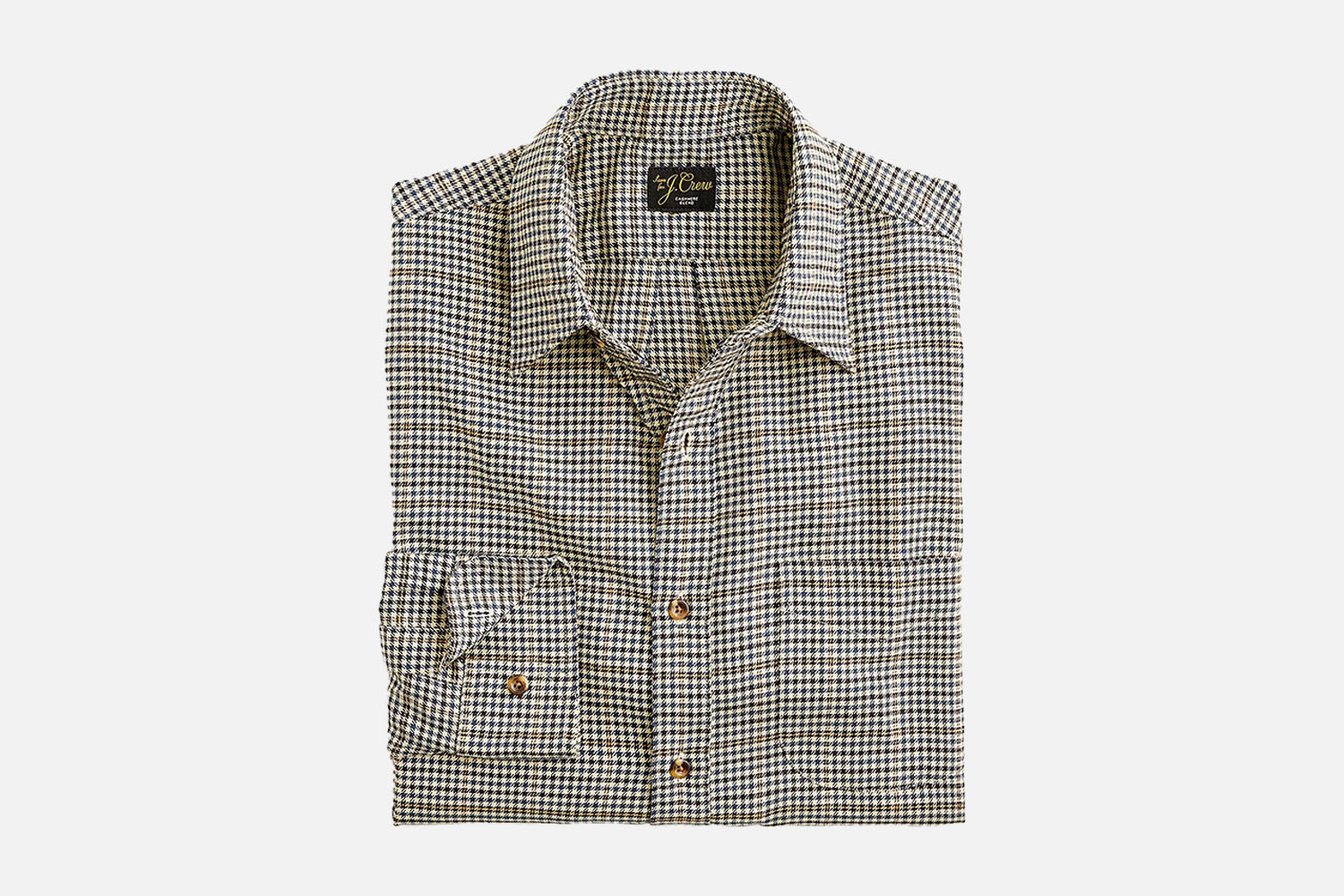 J.Crew Cotton-Cashmere Check Shirt