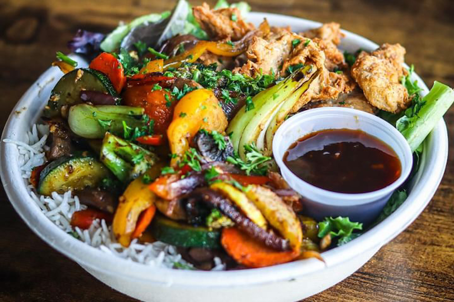 Roasted and Raw is casual, counter-service eatery specializing in bowls and hand-helds