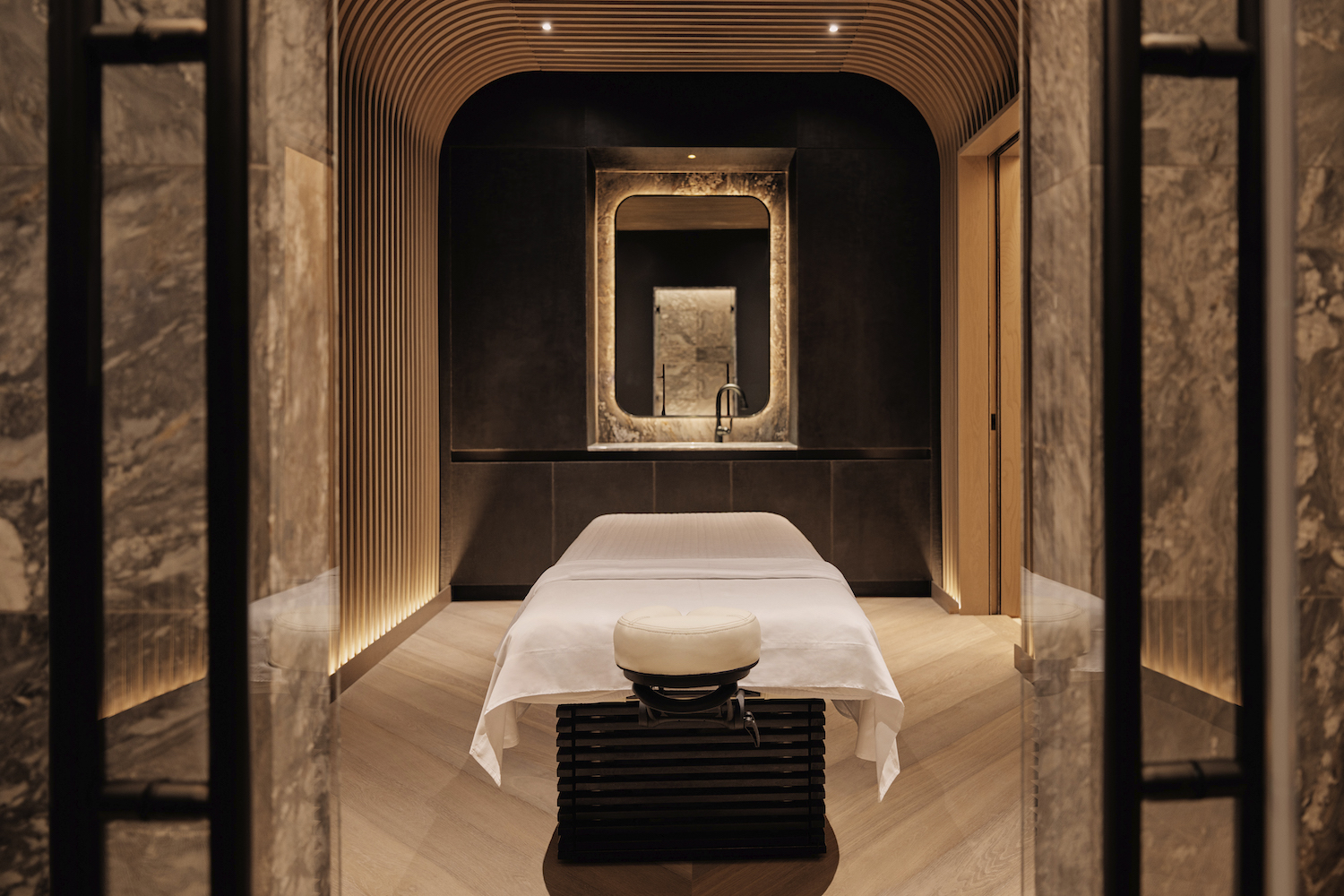 A treatment room at The Spa at Equinox Hotel New York