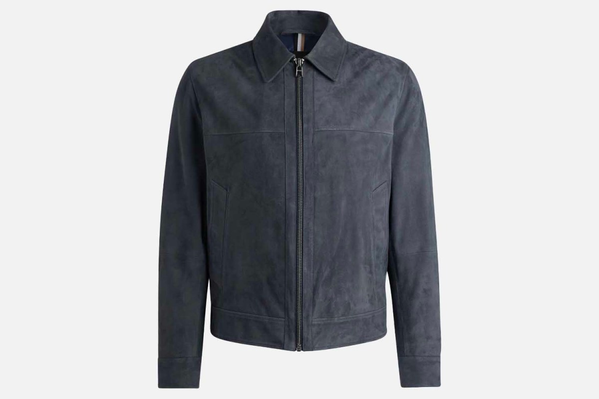 Boss Suede Zip-Up Jacket