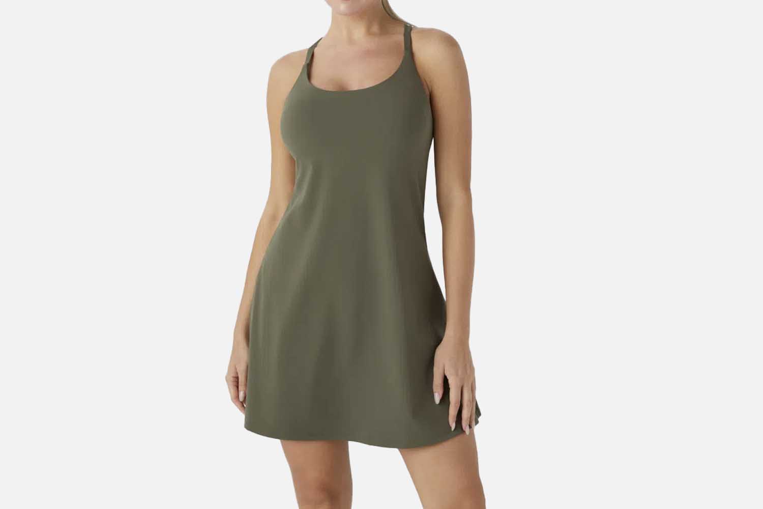 Halara Softlyzero Plush Backless 2-in-1 Pocket Mini Active Dress