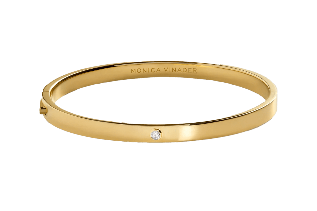 Monica Vinader Solitaire Diamond Bangle