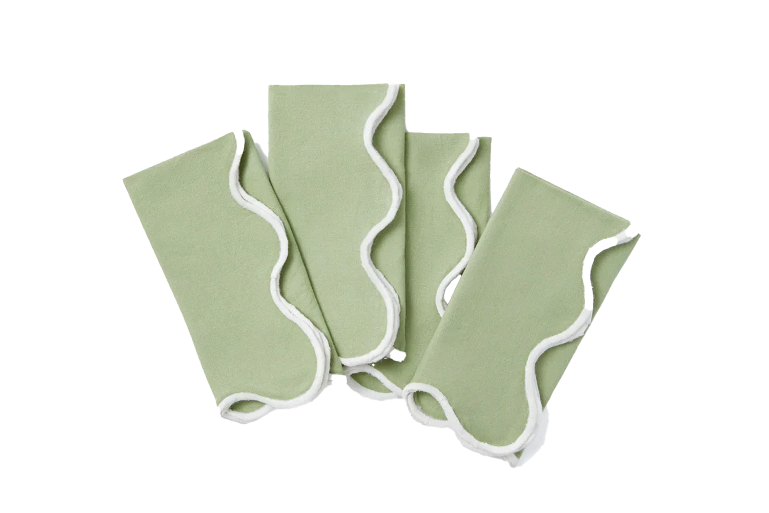 Tuckernuck Home Marigold and White Embroidered Scalloped Napkins Set of 4