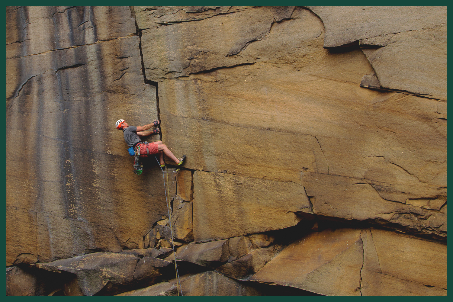 Another view of Jesse Dufton climbing.