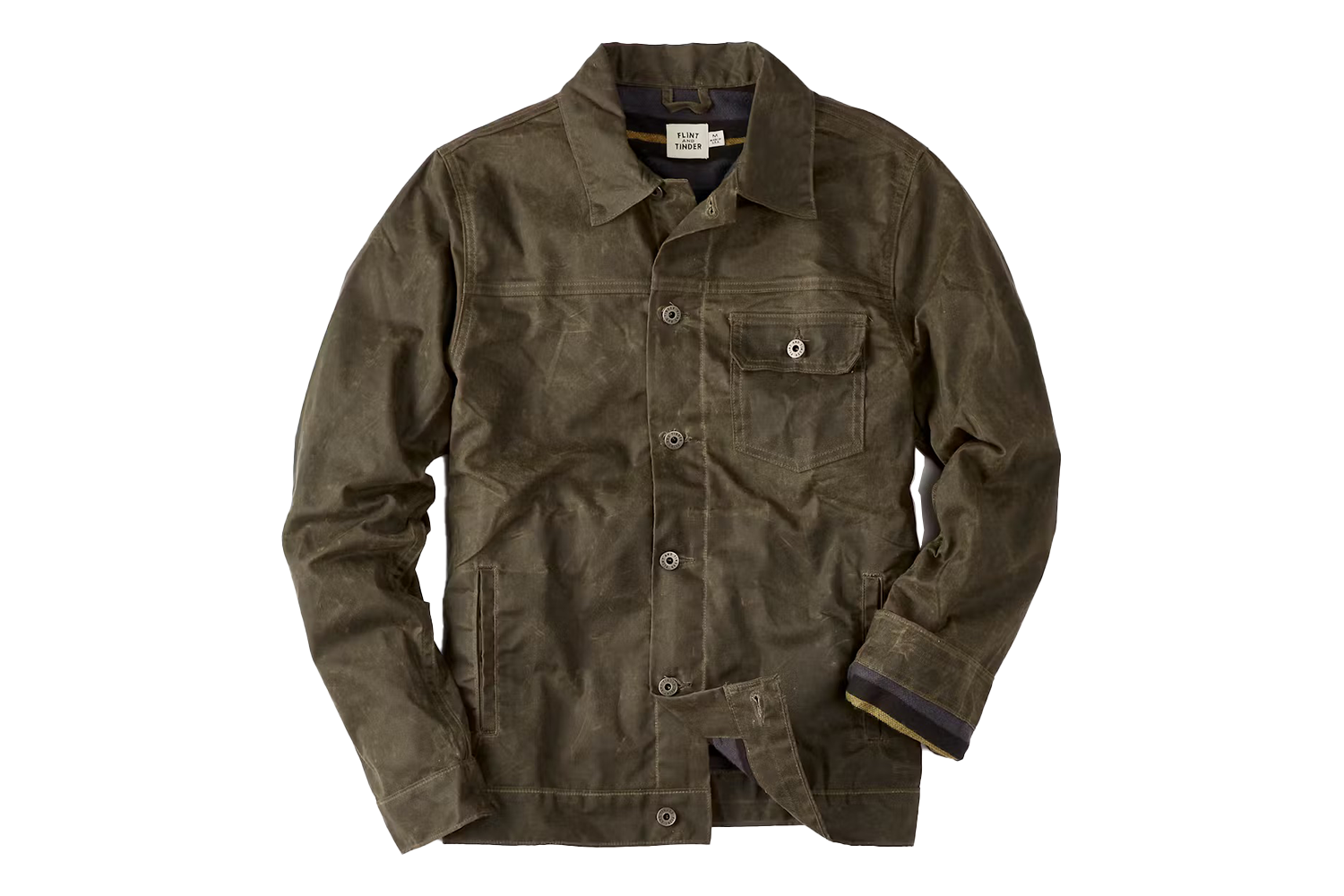 Flint and Tinder Flannel-Lined Waxed Trucker Jacket