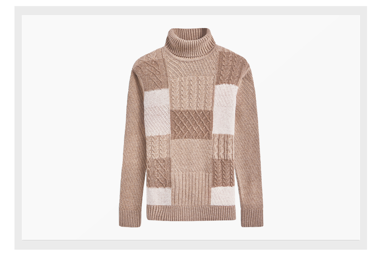 BUGATCHI Mixed Stitch Turtleneck Sweater