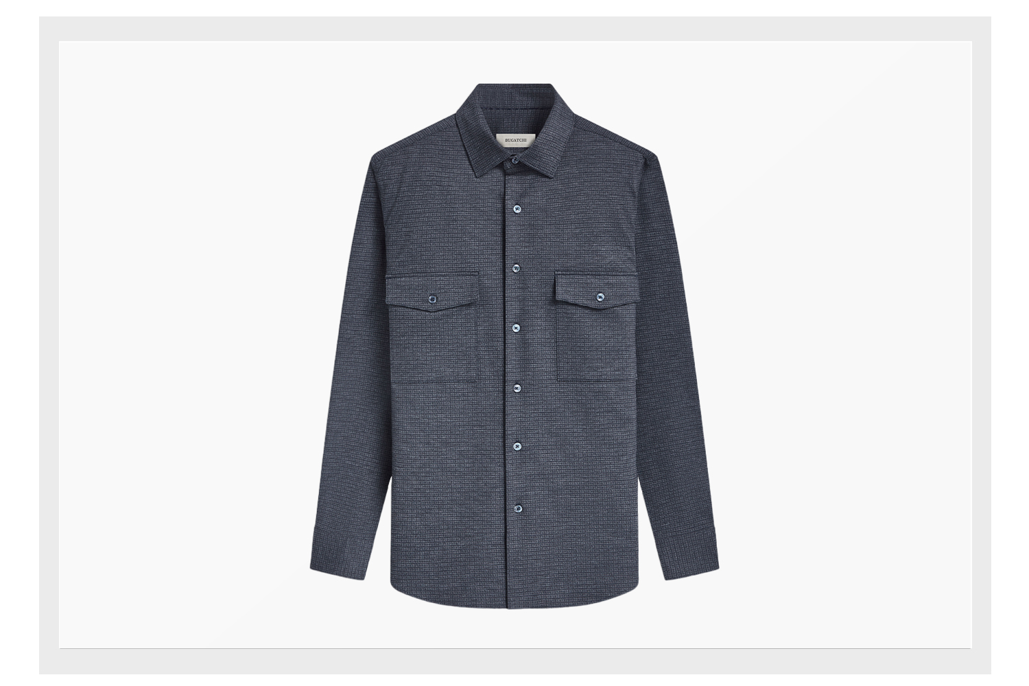BUGATCHI Checkered Shirt Jacket