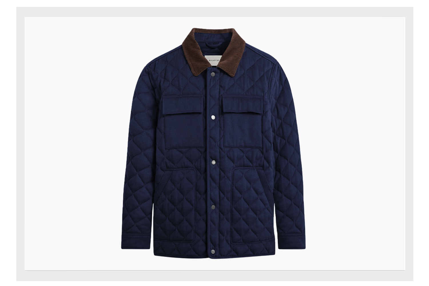 BUGATCHI Wool and Cashmere Quilted Field Jacket