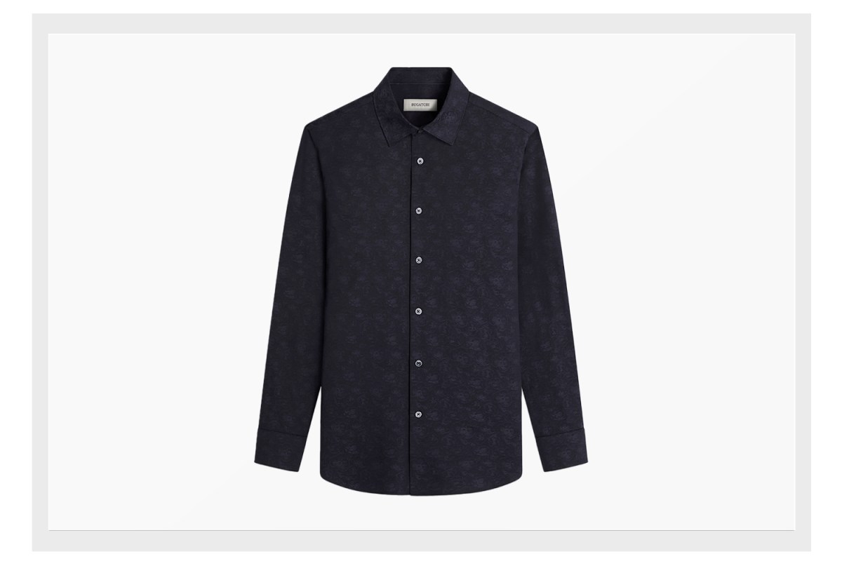 BUGATCHI Julian Tonal Jacquard Shirt