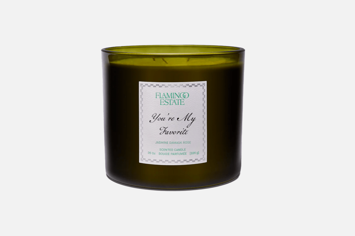 Flamingo Estate Personalized Night Blooming Jasmine & Damask Rose XL Candle