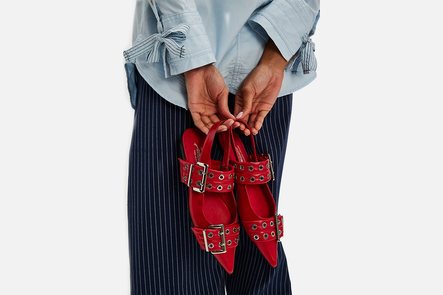 Free People Lilly Buckle Slingback Flats