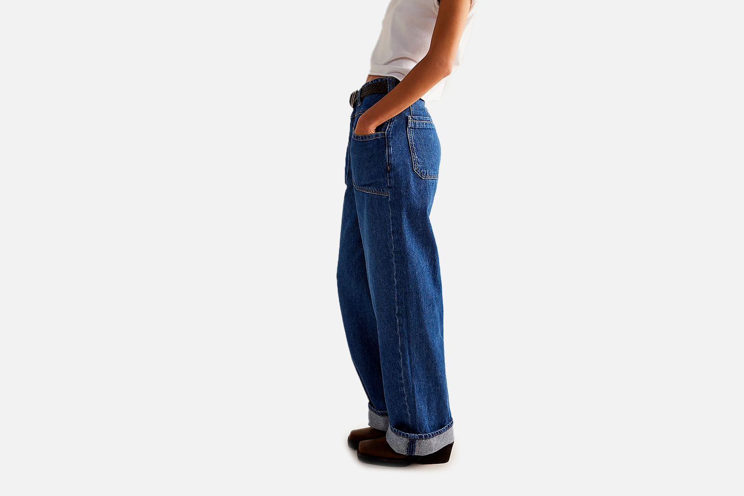 Free People We The Free Palmer Cuffed Jeans