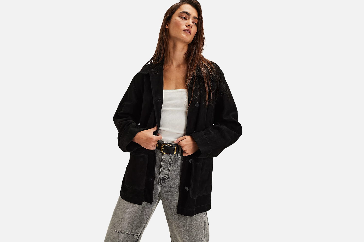 Free People Annalise Suede Jacket