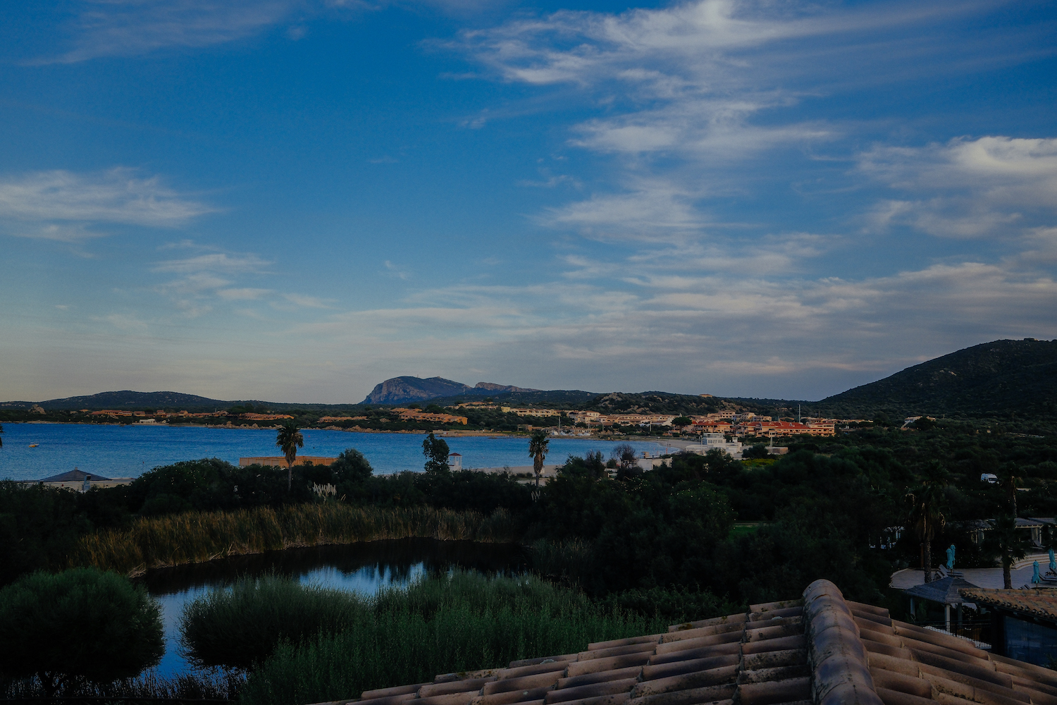 The view from the terrace bar at Abi d'Oru, where many evening libations were had