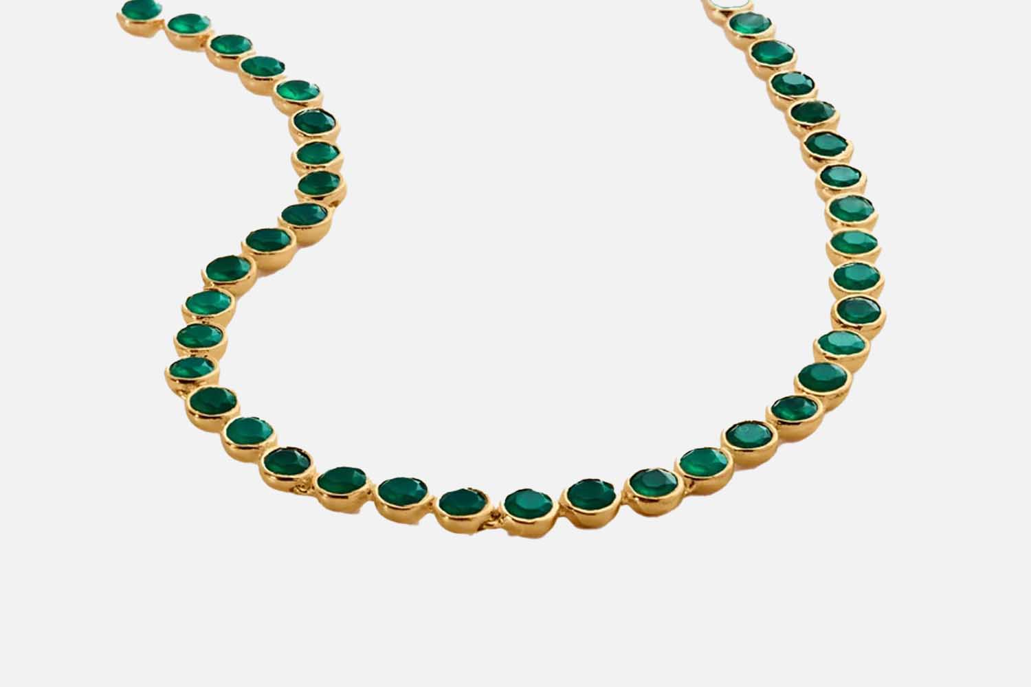 Monica Vinader Kate Young Gemstone Tennis Necklace