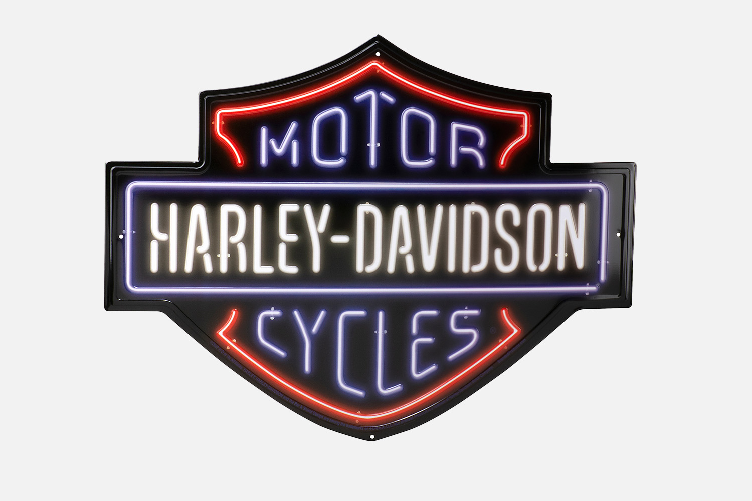 Harley-Davidson H-D Neon Bar & Shield Tin Sign
