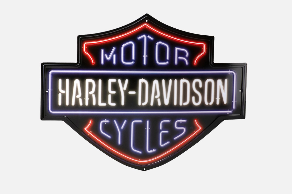 Harley-Davidson H-D Neon Bar & Shield Tin Sign