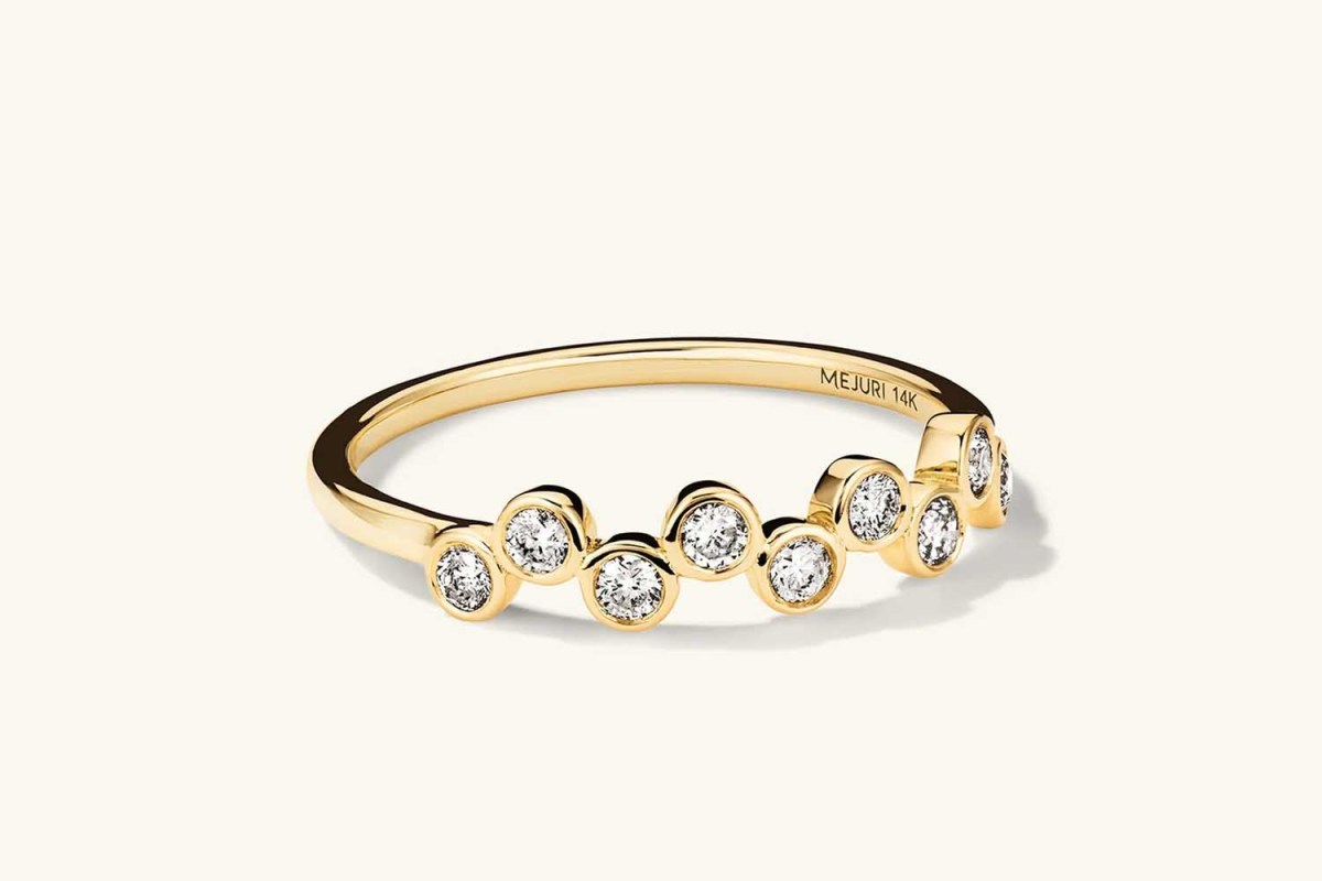 Mejuri Bezel Lab-Grown Diamond Ziggy Ring