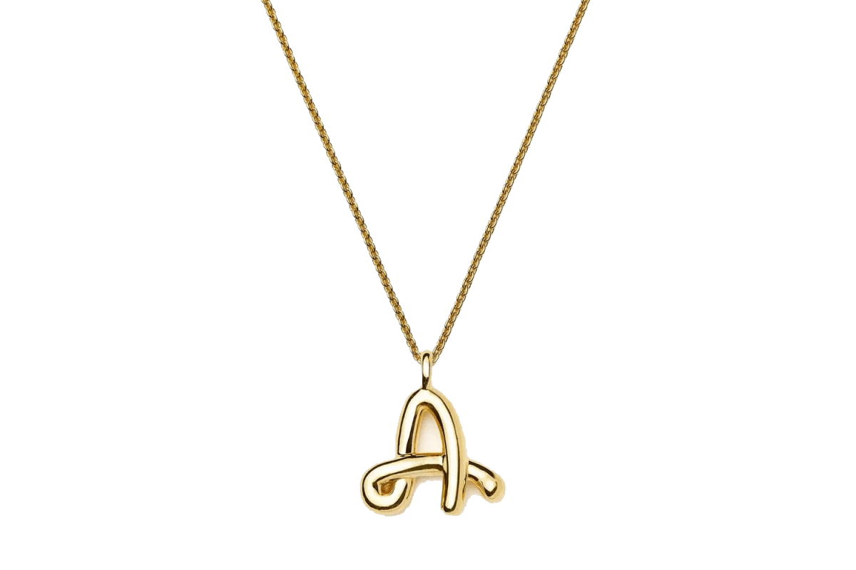 Missoma Curly Molten Initial Pendant Necklace
