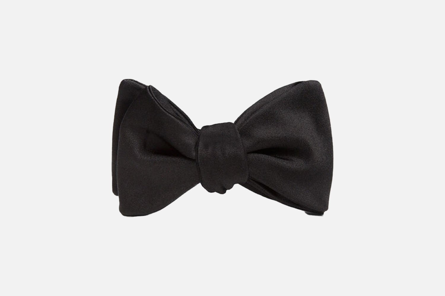 Paul Stuart Black Formal Satin Bow Tie
