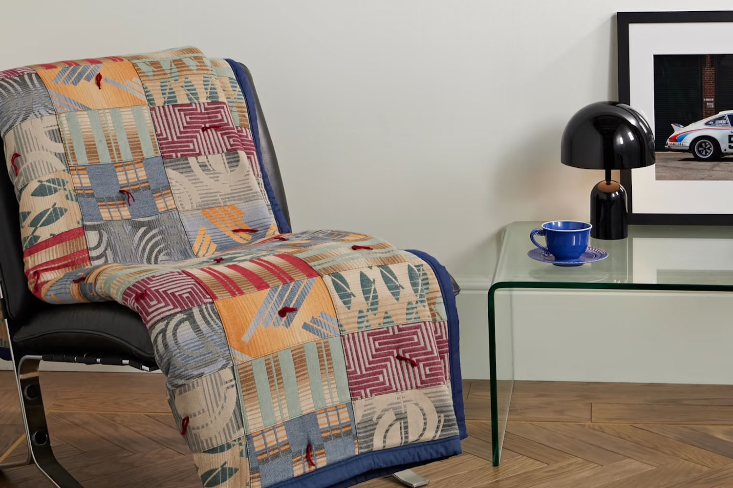 RRL Embroidered Patchwork Cotton Blanket