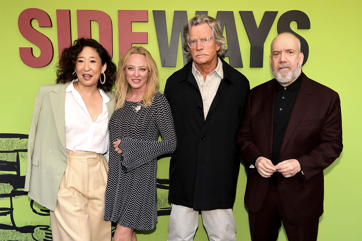 Sandra Oh, Virginia Madsen, Thomas Haden Church and Paul Giamatti arrive at the 20th Anniversary Screening of "Sideways" on October 26, 2024 in Westwood, California