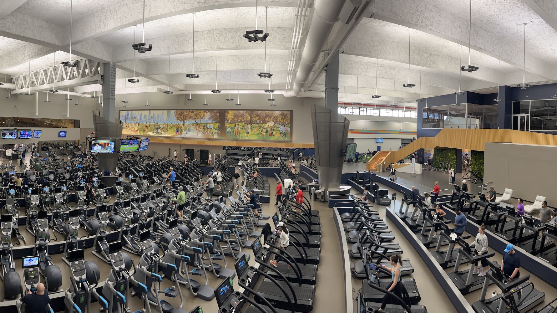 East Bank Club's cardio room