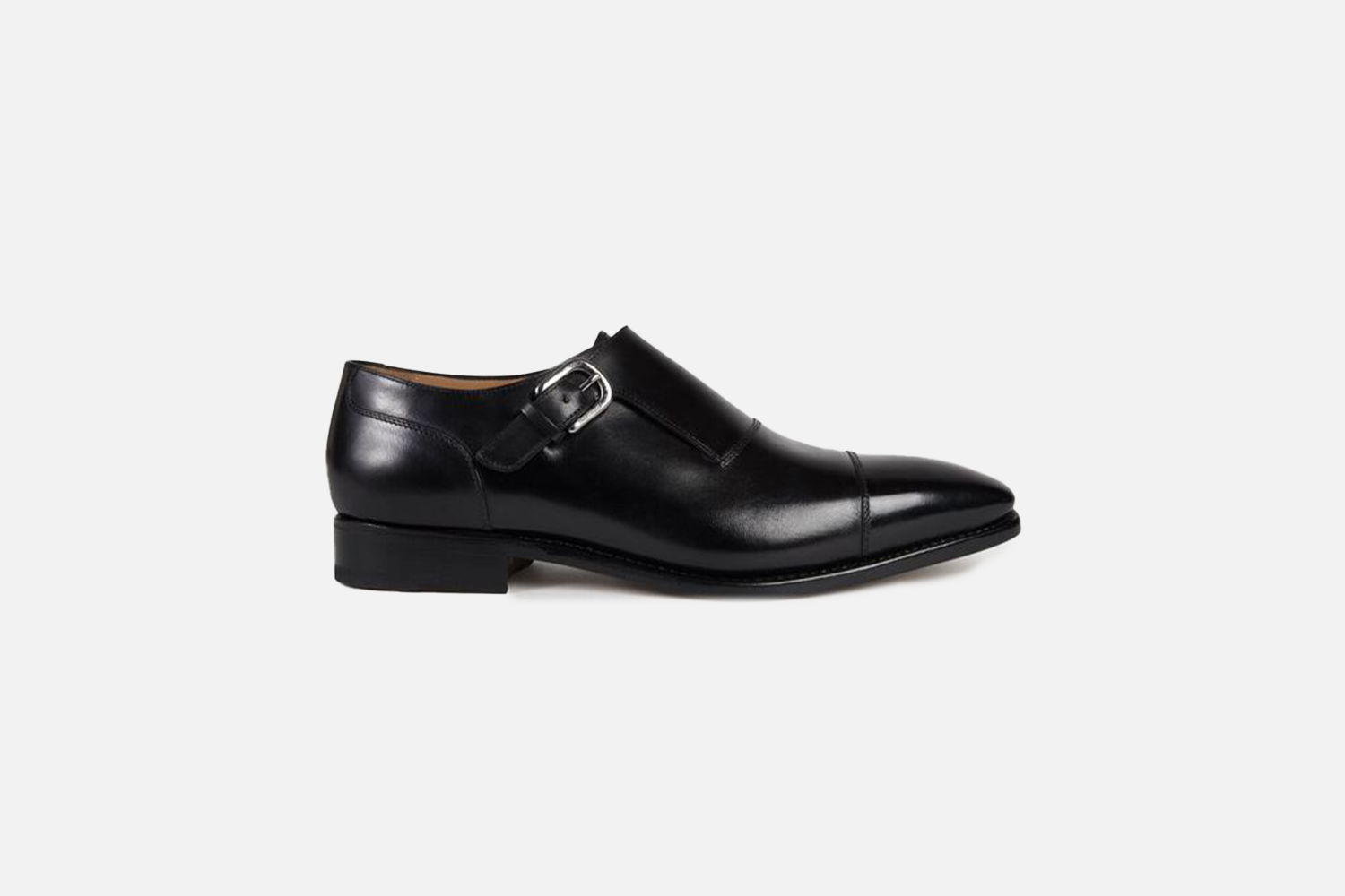 Paul Stuart Giordano Leather Monk Strap