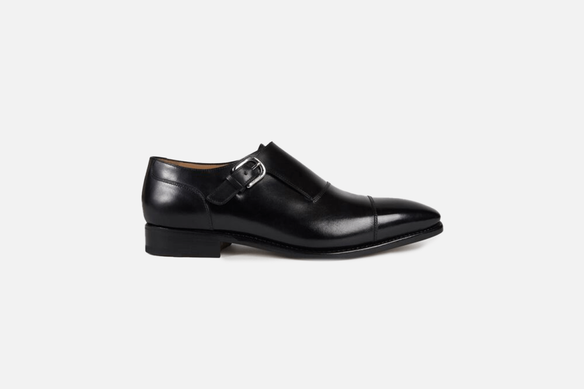 Paul Stuart Giordano Leather Monk Strap