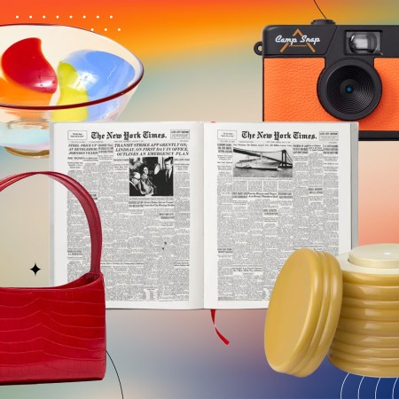 collage of gifts for women over colorful background