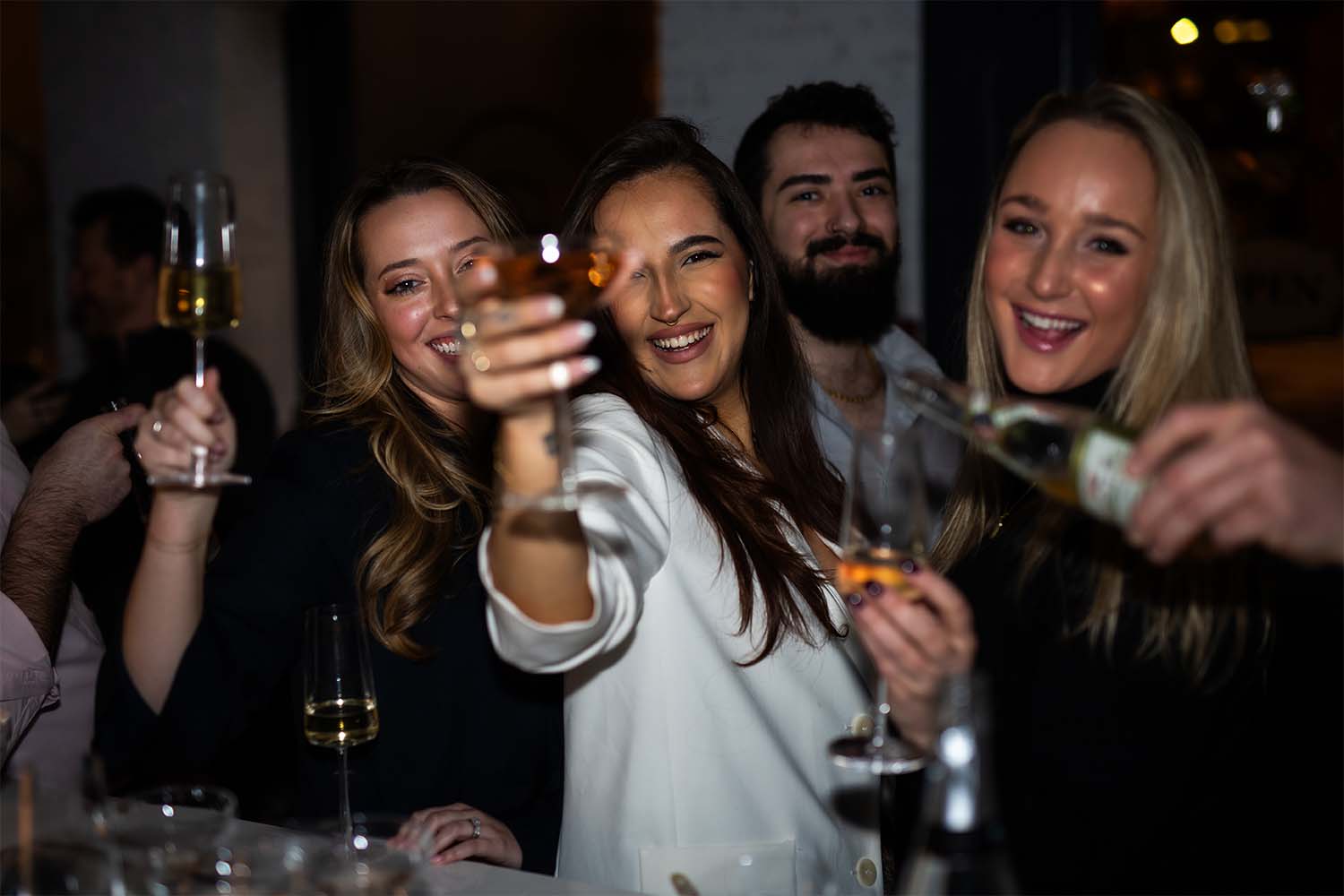 Drinking at Bocage, a Champagne bar in Saratoga Springs