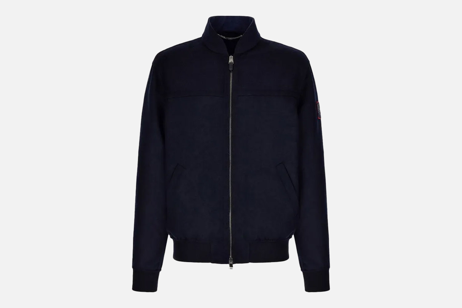 Canali Double Wool Embroidery Bomber Jacket