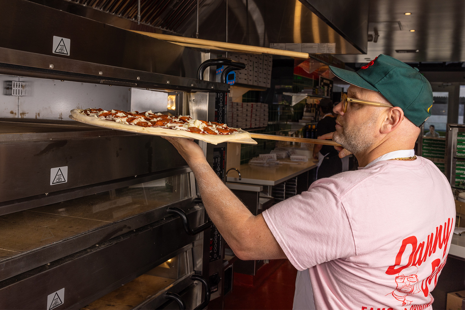 Chef Daniel Holzman of Danny Boy's Pizza, one of the Los Angeles pizza joints that helped out during the recent wildfires