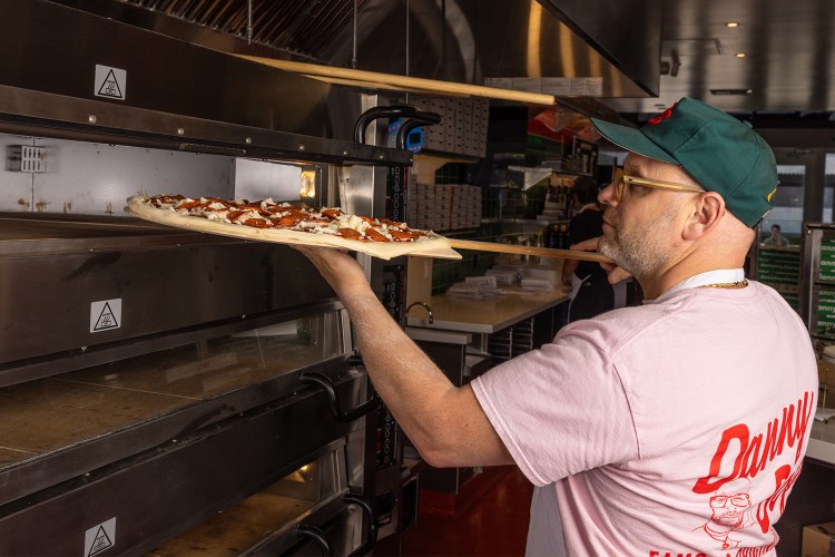 Chef Daniel Holzman of Danny Boy's Pizza, one of the Los Angeles pizza joints that helped out during the recent wildfires