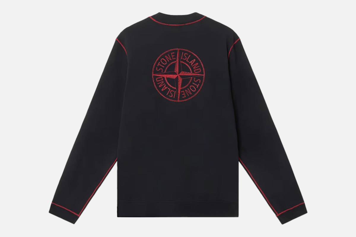 Stone Island 6100001 Cotton Fleece Crewneck Sweatshirt