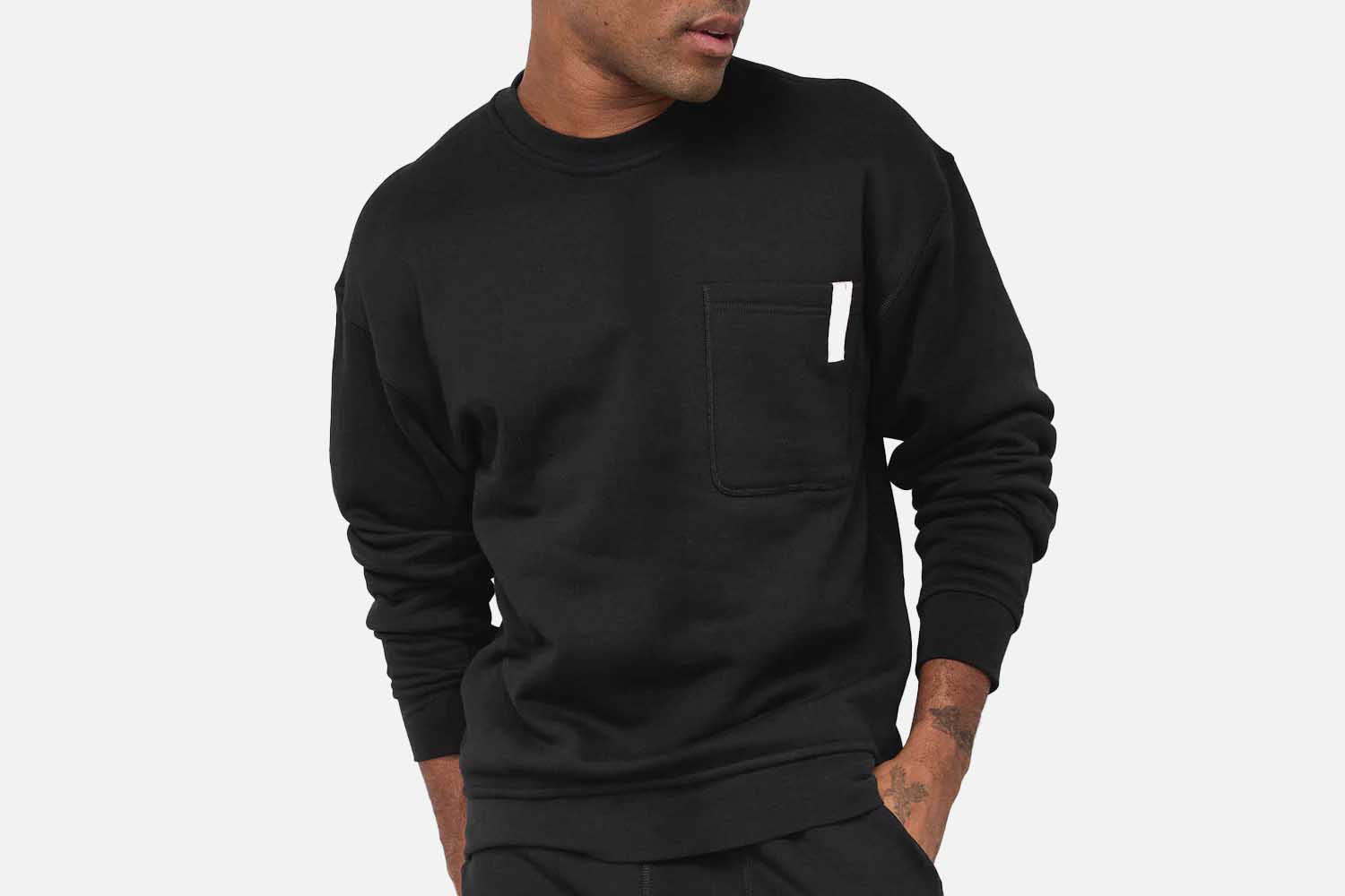 Lunya Men’s Silksweats Reversible Pocket Sweatshirt