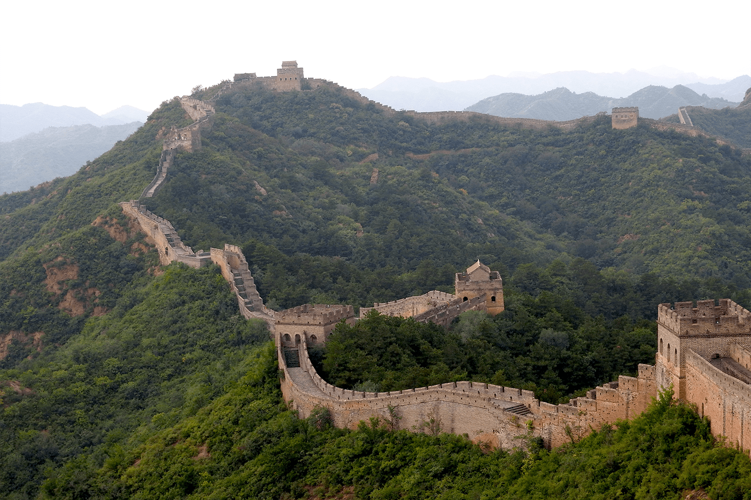 It's not just one continuous wall, but a series of walls with fortifications, watch towers and turrets, trenches and natural barriers.