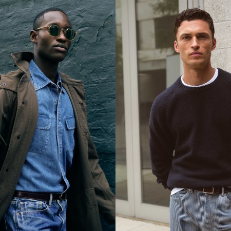 Two men wearing clothes designed by AYR. We spoke with the brand's VP of menswear, Brice Pattison.
