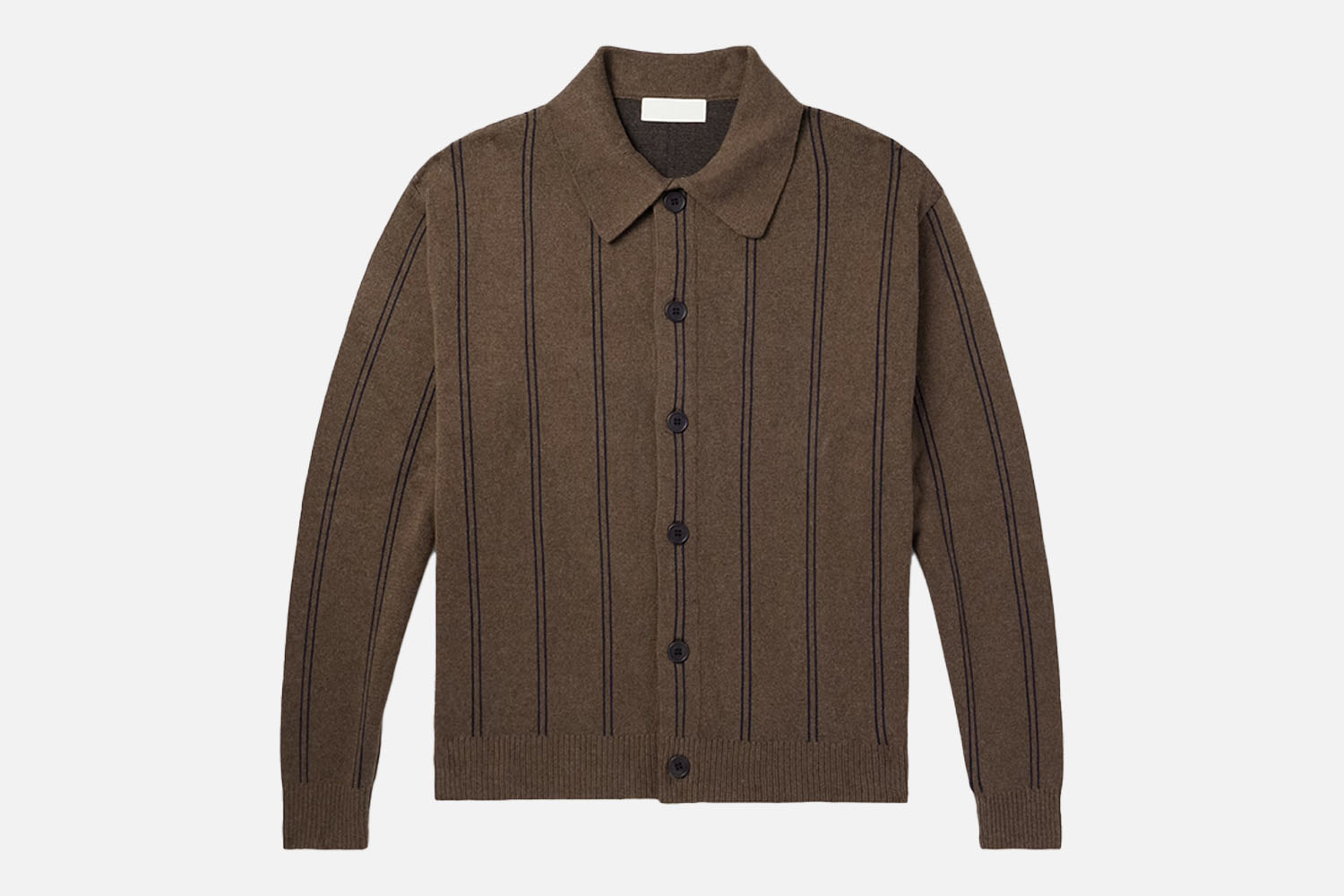 MFPEN Striped Jacquard-Knit Cotton Cardigan