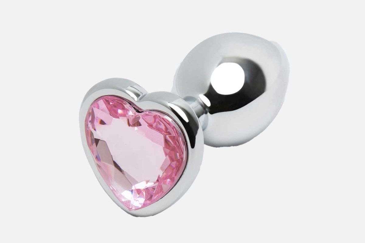 Lovehoney Jeweled Heart Metal Butt Plug 2.5 Inch