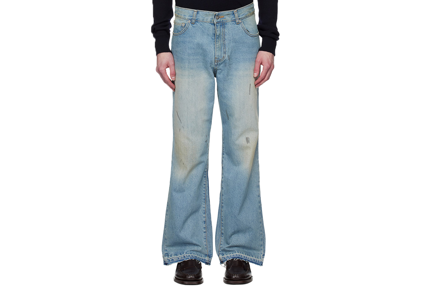 Tonywack Flared-Leg Reconstructed Jeans